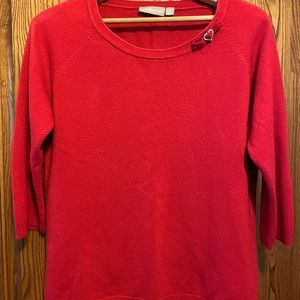 Croft and Barrow Red Valentine Sweater Size L